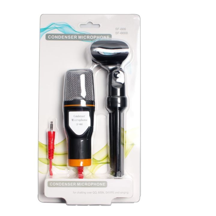Yanmai Sf 666 Condenser Microphone 3.5mm Jack For Vlogging With Stand Holder For Sound Podcast Studio Recording Broadcasting Music Singing with Tripod Stand For Mobile Phones, Laptops and Computers