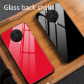 Biruiqu For Xiaomi Pocophone F2 Pro Poco F2 Pro Shockproof Tempered Glass Back Soft Silicone Edge Black Case Cover Casing. 