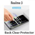 Real-me 3 Back Cover Jelly Protector Back Soft Skin Zack Sheet Hydro Jell Protector For Real-me 3. 