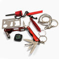 21 in 1 SOS Multifunctional emergency Survival Gear tool Kit | Multi-use Flashlight, compass, fire starter, hand saw, whistle , bottle opener. 