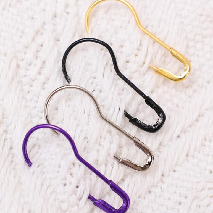 100Pcs Metal Pins Calabash Gourd Pear Shape Safety Metal Clips Knitting Stitch Marker Tag Hangtag Pins Fastener Craft DIY