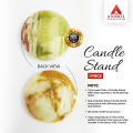 Universal Style Natural Stone Decorative Candle Carved Onyx Stand Holder. 