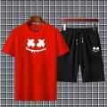 Marshmellow Printed Half Sleeves Gym wear Summer Tracksuit For Boys & Girls T-Shirt & Shorts Gym Sports Outdoor Gaming Tracksuit for Men_Boys_Girls_Women Party Wear. 