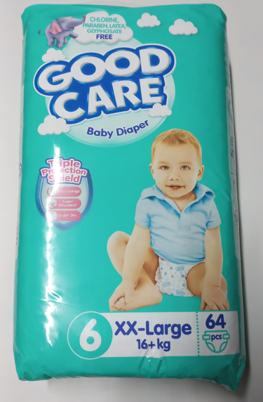 GoodCare Diaper  Size 6 (16+kg) 64 pcs Jumbo Pack