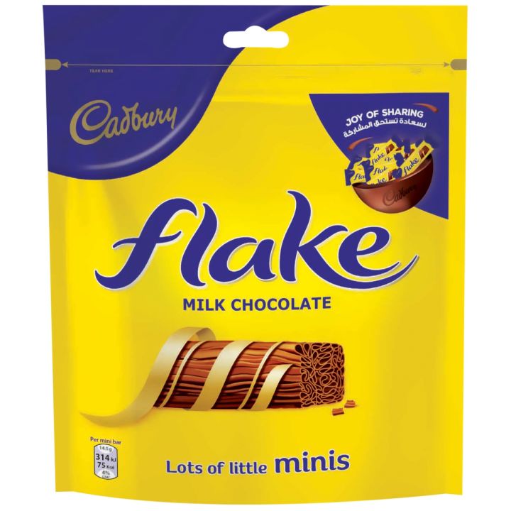 Cadbury Flake Mini Chocolate Pouch 159.5 gram (Made in Egypt)