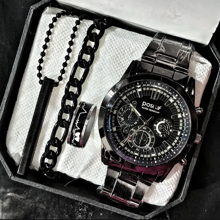 Pack%20Of%204%20Top%20Fashion%20Men's%20Business%20Watch%20Deal%20-Elegant%20Mens%20Casual%20Watch%20+Chain%20Braclete%20+Heart%20Beat%20Ring+3D%20Bar%20Stick%20Locket-High%20Quality%20Business%20Watch%20In%20Random%20dial%20Design%20-%20Image%205