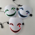 Luminous LED Devil Disguise Mask Cosplay Scary Ghost Face Mask Flashing Party Mask For Halloween. 