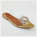 CINDERELLA - Women's Golden Transparent Flats. 