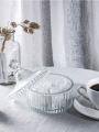 Elegant Imported Crystal Glass Candy Jar/Sweets Transparent Crystal Glass Pot/ Multipurpose Crystal Glass Jar (with Lid). 