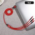 TOPK AN24 3 In 1 Fast Charging Cable Micro USB Type C Cable Multi port USB charging cable. 