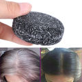 60g Gray White Hair Color Dye Treatment Bamboo Charcoal Clean Detox Soap Bar Black Hair Shampoo Shiny Hair Scalp Treatment BruberryBeD. 