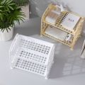 【FUN LIVE】 Ins Desktop Storage Box Makeup Storage Double-Layer Storage Shelf Desktop Storage Rack Desk Shelves Cosmetic Organizer Storage. 