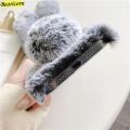 Soft Plush Case For iPhone 13 14 15 11 12 Pro XR X Xs Max 7 8 6 6s Plus 5 5S SE mini 3D Furry Rabbit Bunny Warm Fur Hair Cover Straggle Steipos. 
