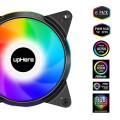 úphére5V PW M áRGB LED 120mm Case Fan For PC Cooling super Silent 5V 3 Pack-Supports ASūS Aura Sync/GIGABYTE ARGB Fusion/MSI Mystic Light Sync/AsRock Polychrome Sync-T7SYC7-3. 