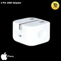iPhone charger 3 Pin 20 watt adapter, USB-C type. 