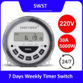 SinoTimer Heavy Load 16A /30A Digital Timer Switch 7 Days Weekly Programmable Digital Timer Switch Output 220V. 