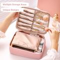 Waterproof Makeup Storage Bag with Pouch 2 in 1 | Makeup Brushes Bag & Toiletries Organizers with Full of Storage | Cosmetic Brush Kit | Make Up Bags Pouch with Zipper For Travelling | Multipurpose Traveling Cosmetic Bags for Women Beauty Bag. 