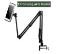 Overhead Tripod Articulating Arm Phone Holder mount, Lazy tripod Video Webcam Arm Stand for Baking Crafting Demo Videos/Live Streaming makeup sketching vlog or blog tripod stand. 