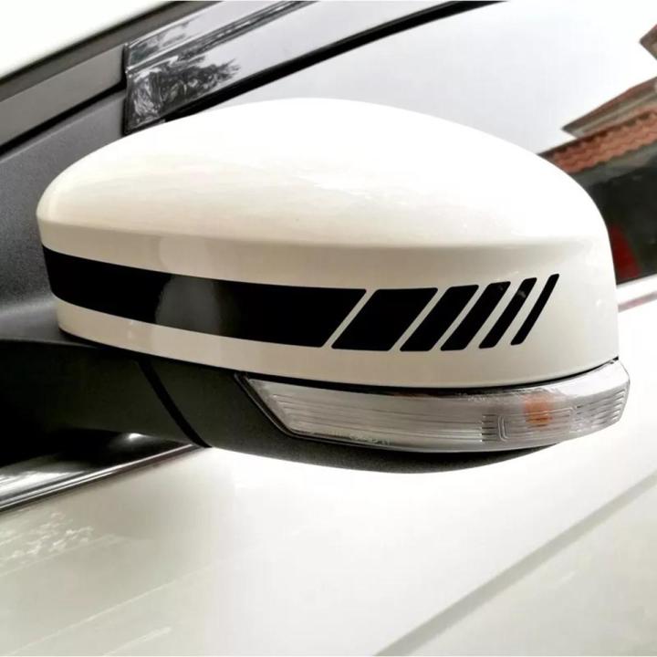 2Pcs (Black) Side Mirror Reflective Decals Stickers for Auto Car Side ...