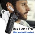 (Buy 1 Get 1 Free) M163 Wireless Bluetooth Single Earpiece With Ear Clip (Connect with All Bluetooth Devices).. 