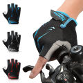 Cycling Anti-slip Anti-sweat Men Women Half Finger Gloves Breathable Anti-shock Sports Gloves. 