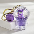 Internet celebrity dithering sound blind TV key chain bag pendant creative floating Kuromi Acrylic oil flowing sand bottle. 
