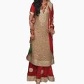 Red Lehnga With Maxi Style Shirt 2 in 1 Bridal Barat Dress. 