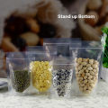 16x24cm 500Pcs/lot Clear Plastic Packaging Bag Zipper Ziplock Stand Up Pouch Snack Food Storage Packing Bag Polybag. 