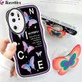 Jizetin for Huawei P30 Pro Back Cover + Free Pop Socket Colorful Butterfly Soft Wavy Shape TPU Phone Case For Girls Boys. 