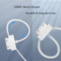 30-Pin USB Sync Charger Cable Compatible for Old iPhone 4 4S 3G 3GS, iPad 1 2 3, iPod Touch, iPod Nano. 