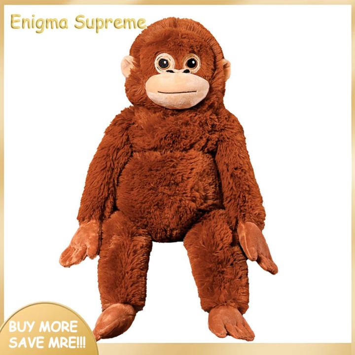 Enigma- Gorilla-shaped Plush Toy Adorable Long-armed Monkey Plush Toy Perfect Birthday Gift for Kids Soft Soothing Stuffed Animal Doll Cute Cartoon Orangutan Pillow Companion Orangutan Plush Toy