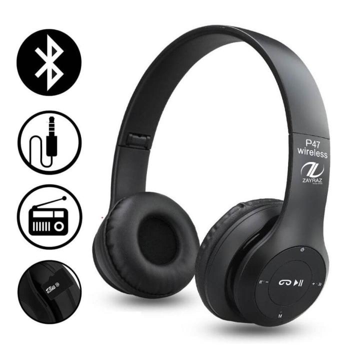 P47%20Wireless%20Headphones%20Bluetooth%20Stereo%20Head%20phones%20Foldable%20Headset%20with%20Mic%20Wireless%20Built-in%20Mic%20compaible%20for%20all%20Android%20Devices%20and%20PC%20-%20Image%203