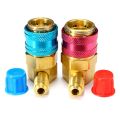 【Best  Discounts】A/C Air Condition Quick Coupler Adapter High Low Manifold Connector R134A HVAC. 