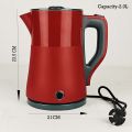 Electric Kettle Stainless Steel Body outer plastic Body  With 2.0 Liter Capacity, Automatic Turn Off Technology Electric Cattle Premium Quality & Polished Body Kettle. 