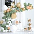 95 pcs 9 inch Sage Green Latex Balloons without shinny for Birthday Party Graduation Baby Shower Wedding Decoration. 