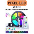 PIXEL LED Strip WS2812 with Mobile Music APP controller & IR Remote. 