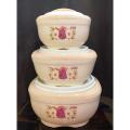 3 Pcs Galaxy Donna Hot Pot Set - Food Warmer Set (Random Color). 