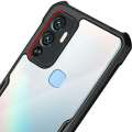 Infinix hot 12 play Case Ipaky Protective Anti-Shock  Clear Back Cover With Camera Protection - Black. 