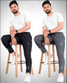 Pack of 2 Men Reflective logo Multicolor Trousers Gym Wear. 