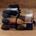 Polar Winter Warm Socks Man Super Thicker Solid Merino Wool Rabbit Heated Happy Socks Men Against Cold Snow Male Sock Pair. 