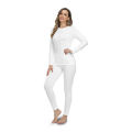 The Ansarees - Winter Complete Thermal Suit For Women (Inner Wear) - Women Premium Thermal Body Warmer - Casual Size - Slim Fit - White - Stay Warm And Stylish With A Premium Thermal Suit. 