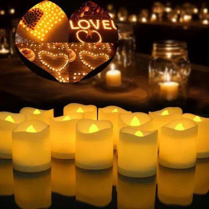 Flameless led Candles / Led Flameless Tea Light Candles, Battery Operated Non Flickering 4cm Candles  Birthday &Wedding  Decoration