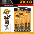 Ingco Industrial 8 Pcs CrV Material  Magnetic Screwdriver Set. - AE. 