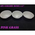 6PC - 5.5 inch, fine bone china floral small bowl, chinese rice bowls ceramic, kitchen bowl porcelain, ice cream bowl. 