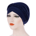 Style Hijab Turban Fashionable Braid Toe Cap Milk Silk Inner Cap Single Twist Silk Braided Turban for Wear Daily. 