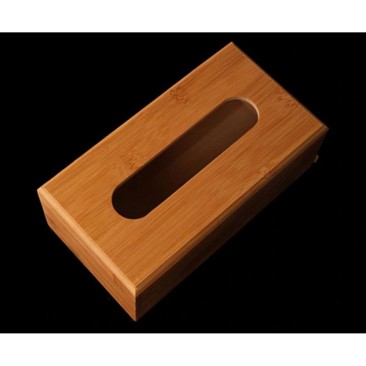 Bamboo Wood Tissue Box
