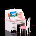 Doll play dollhouse furniture desk+lamp+laptop+chair accessories for 1/6 Doll. 