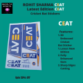 LIMITED  Edition 3D BLUE ROHIT SHARMA CEAT Edition Bat Stickers | New Version Blue Version CEAT 3D Embossed Cricket Bat Sticker | Players Edition  3D Bat Stickers. 