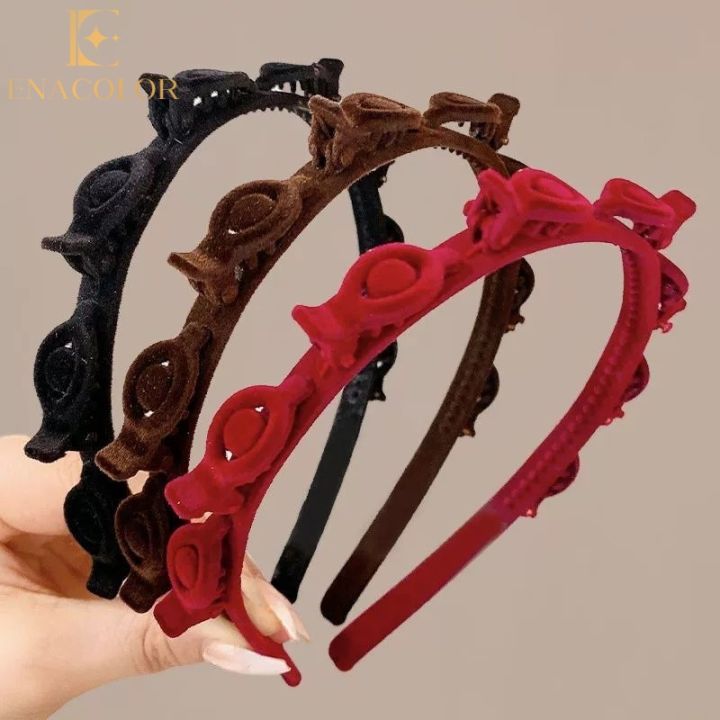 Enacolor Korea Fashion Red Fish Braided Hair Band Female Ins Student Birthday Gift for gf
