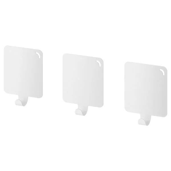 PLUTT Hook – Self-Adhesive – White (Pack of 3) – IKEA
